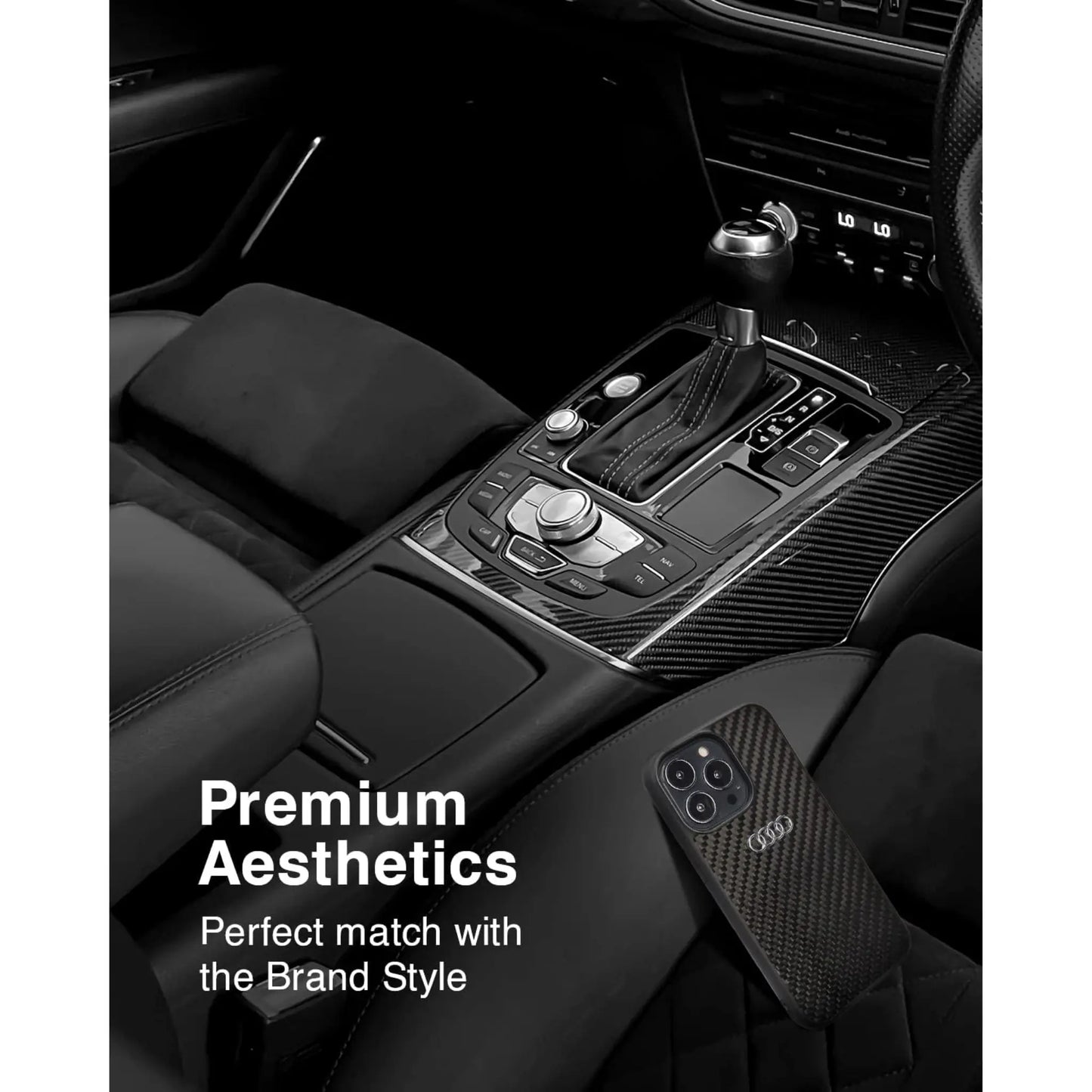 Audi Carbonfaser Case, Schwarz - iPhone 13 Pro Max