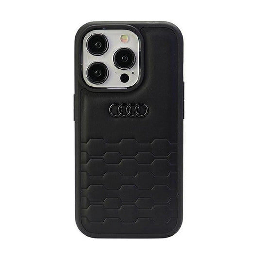 Audi GT Kunstleder Case, Schwarz – iPhone 15 Pro Max