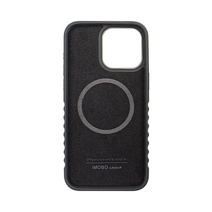 Audi Echtleder MagSafe Case, Schwarz/Rot – iPhone 15 Pro Max