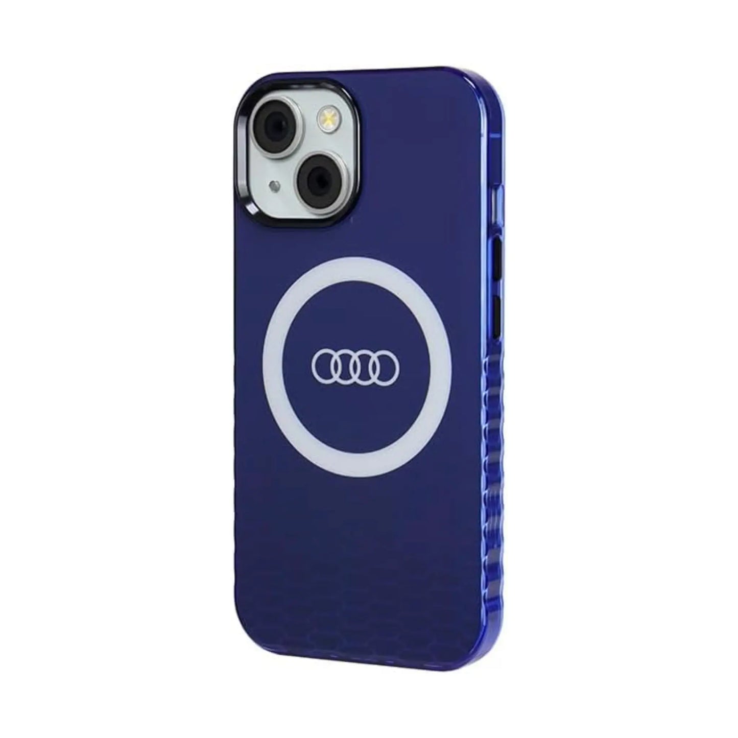 Audi AU-IMLMIP15-Q5/D2-BE IML Big Logo MagSafe Case, Blau – iPhone 15 / 14 / 13