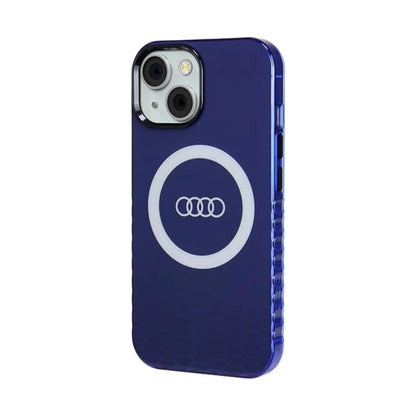 Audi AU-IMLMIP15-Q5/D2-BE IML Big Logo MagSafe Case, Blau – iPhone 15 / 14 / 13