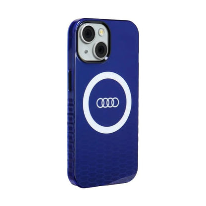Audi AU-IMLMIP15-Q5/D2-BE IML Big Logo MagSafe Case, Blau – iPhone 15 / 14 / 13