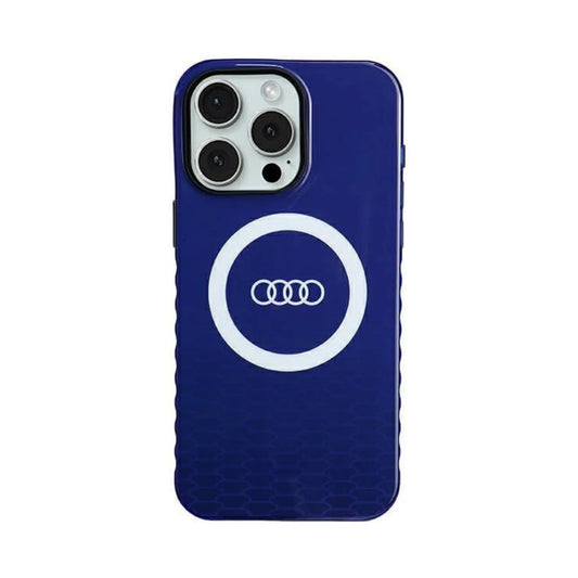 Audi AU-IMLMIP15PM-Q5/D2-BE IML Big Logo MagSafe Case, Blau – iPhone 15 Pro Max