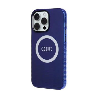 Audi AU-IMLMIP15PM-Q5/D2-BE IML Big Logo MagSafe Case, Blau – iPhone 15 Pro Max