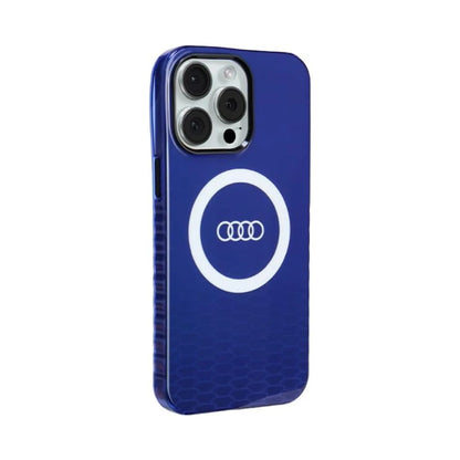 Audi AU-IMLMIP15PM-Q5/D2-BE IML Big Logo MagSafe Case, Blau – iPhone 15 Pro Max