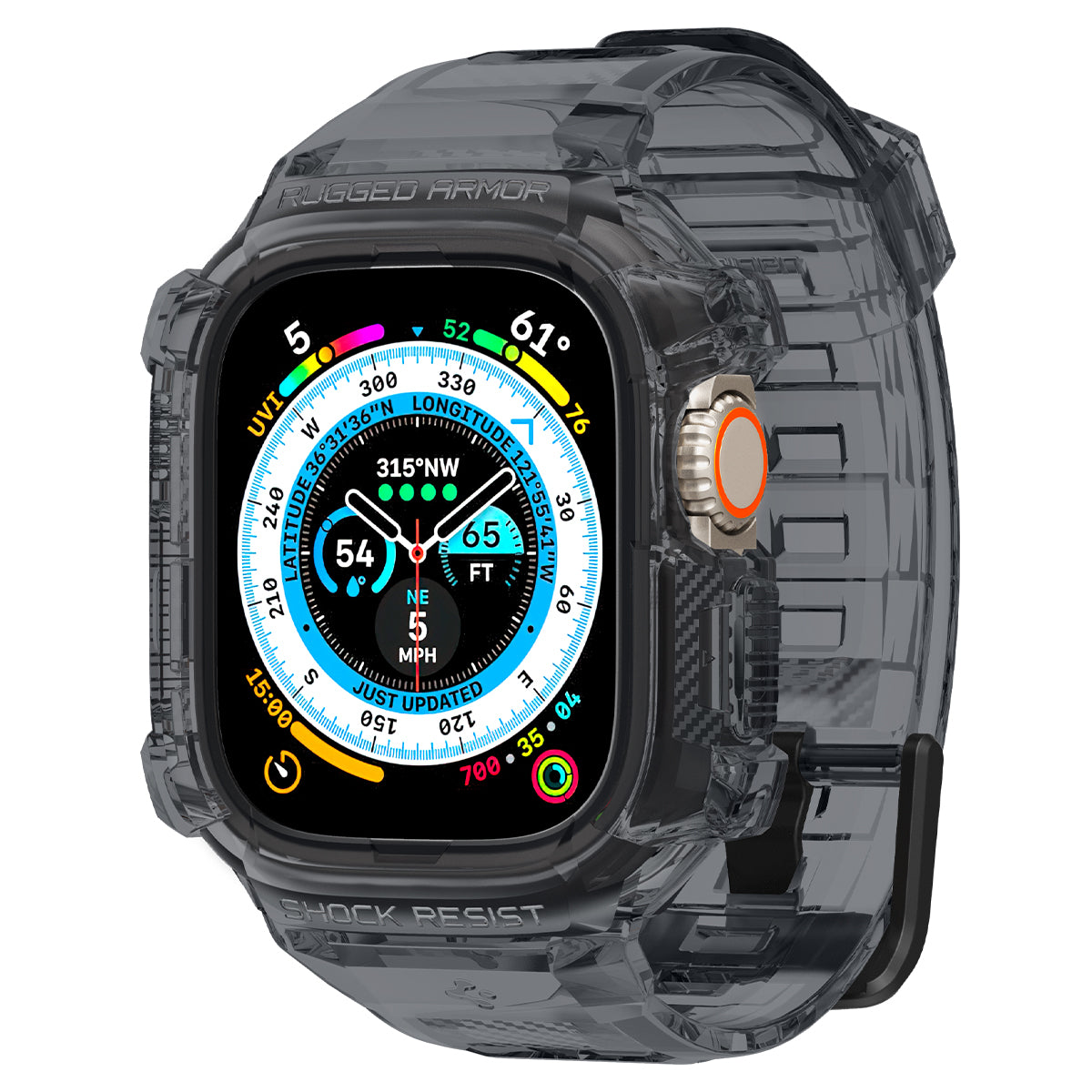 Spigen Rugged Armor Pro, space crystal - Apple Watch Ultra 2/Ultra 49mm