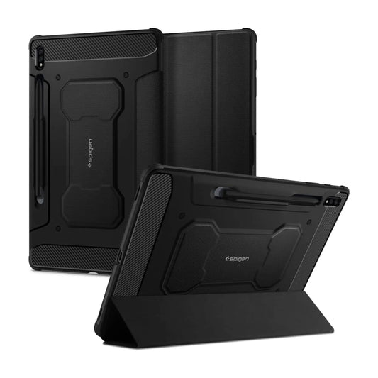 Spigen Hülle Rugged Armor Pro Schwarz – Galaxy Tab S8 Plus / S7 Plus