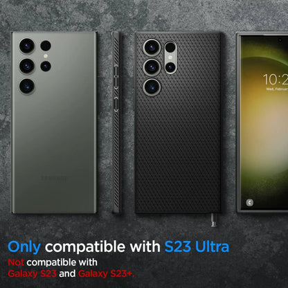 Spigen Hülle Liquid Air Schwarz – Galaxy S23 Ultra 5G