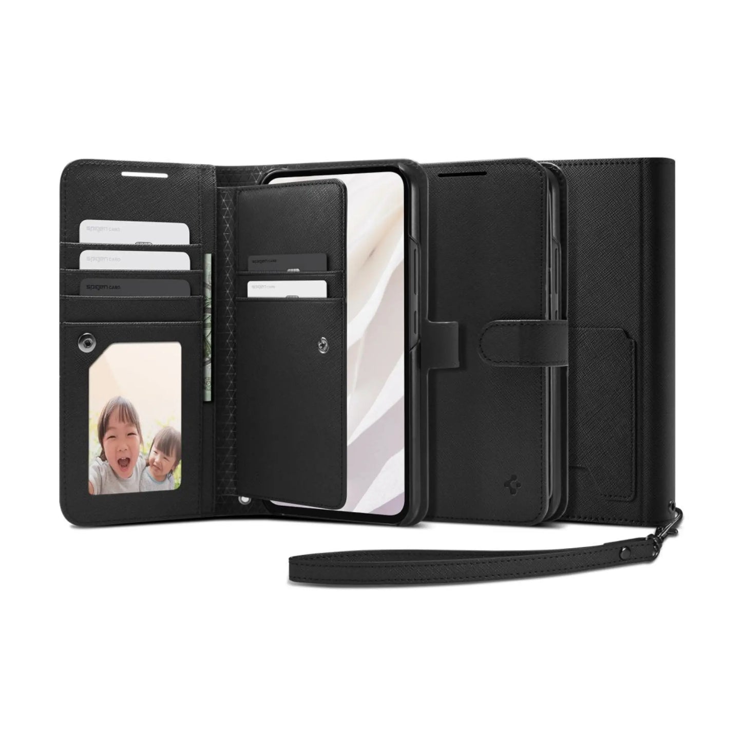 Spigen Hülle Brieftasche "S" Plus Schwarz – Galaxy A54 5G