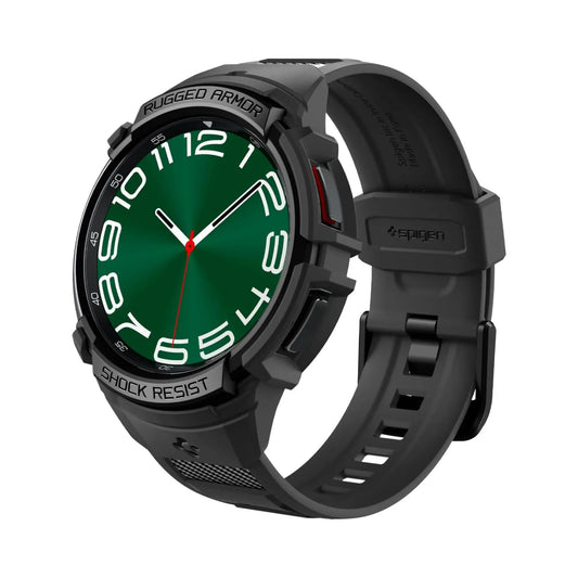 Spigen Hülle Rugged Armor Pro mit Armband Schwarz – Galaxy Watch 6 Classic 47 mm