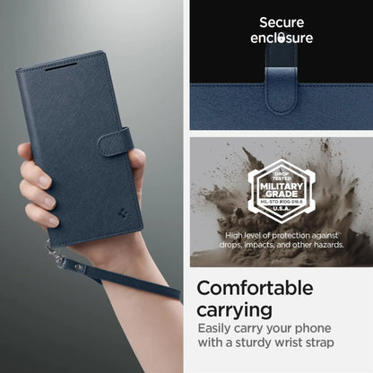Spigen Hülle Wallet S Plus Navy – Galaxy S24 Ultra