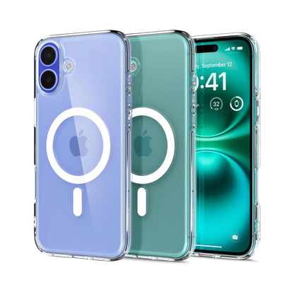Spigen Hülle Ultra Hybrid MagFit Transparent Weiß – iPhone 16 Plus