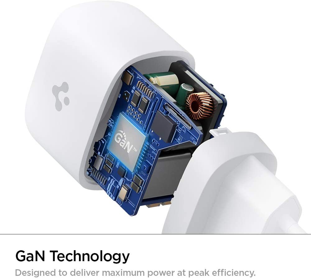 Spigen PowerArc ArcStation Pro Wall Charger White  (GaN/1-Port/ USB-C PD3.0 20W)