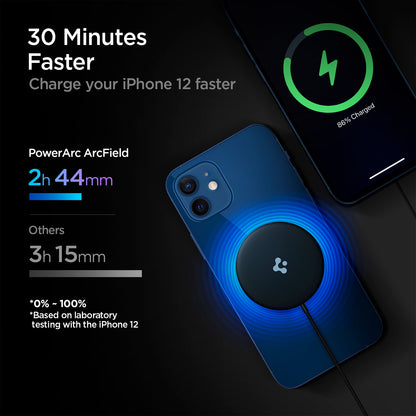 Spigen Power Arc ArcField Magnetic Wireless Charger, black - Fast Charging/7.5W