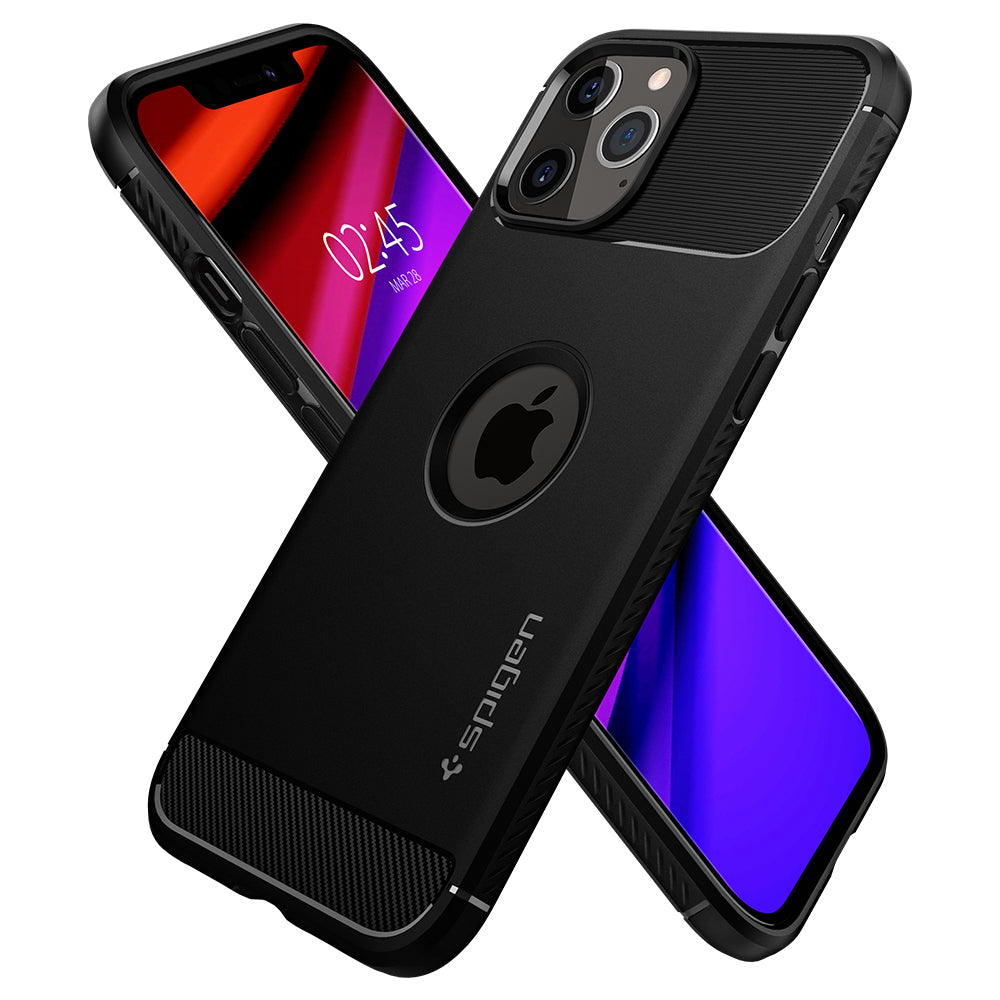 Spigen Rugged Armor, black - iPhone 12/Pro