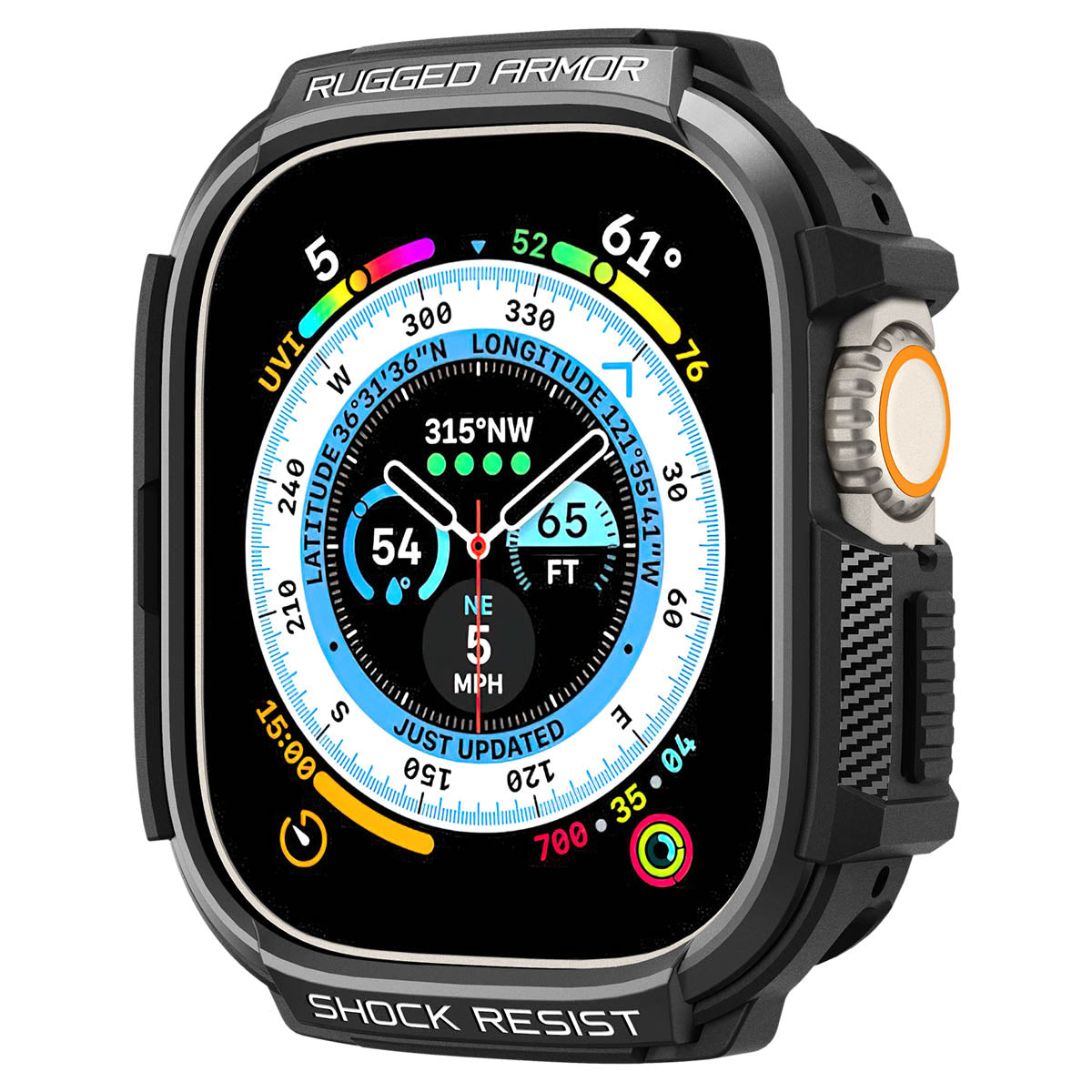 Spigen Rugged Armor, black - Apple Watch Ultra 2/Ultra 49mm