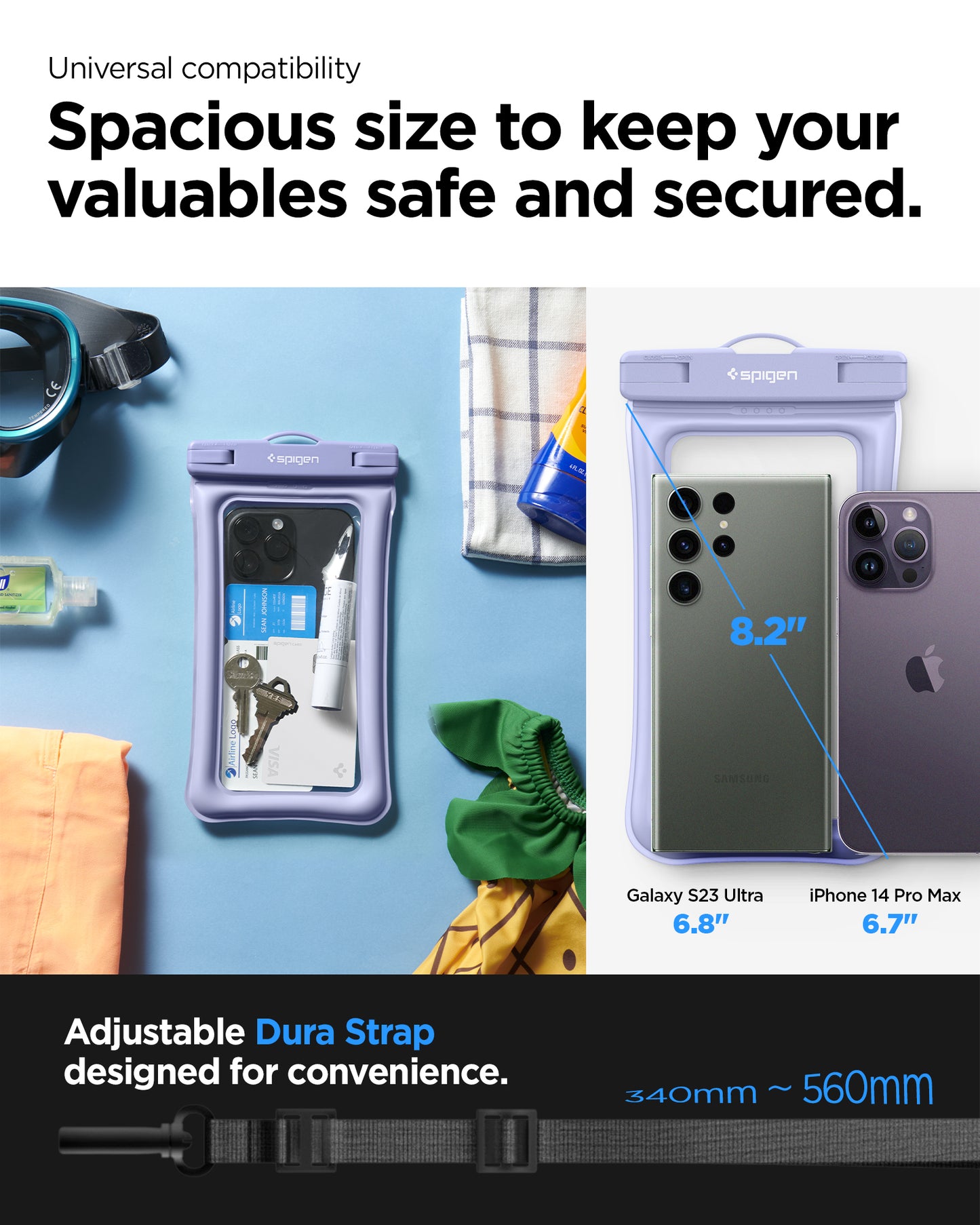Spigen Aqua Shield WaterProof Floating Case A610 1 Pack, aqua blue