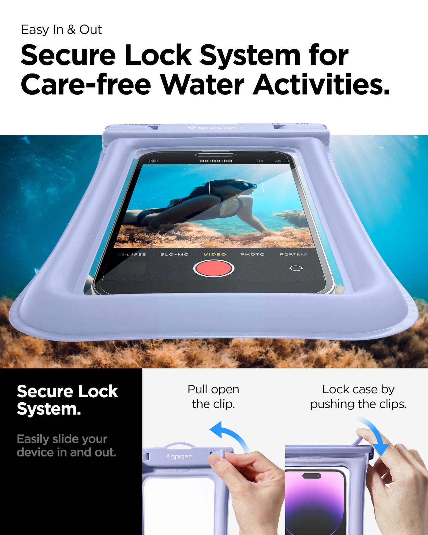 Spigen Aqua Shield WaterProof Floating Case A610 1 Pack, aqua blue