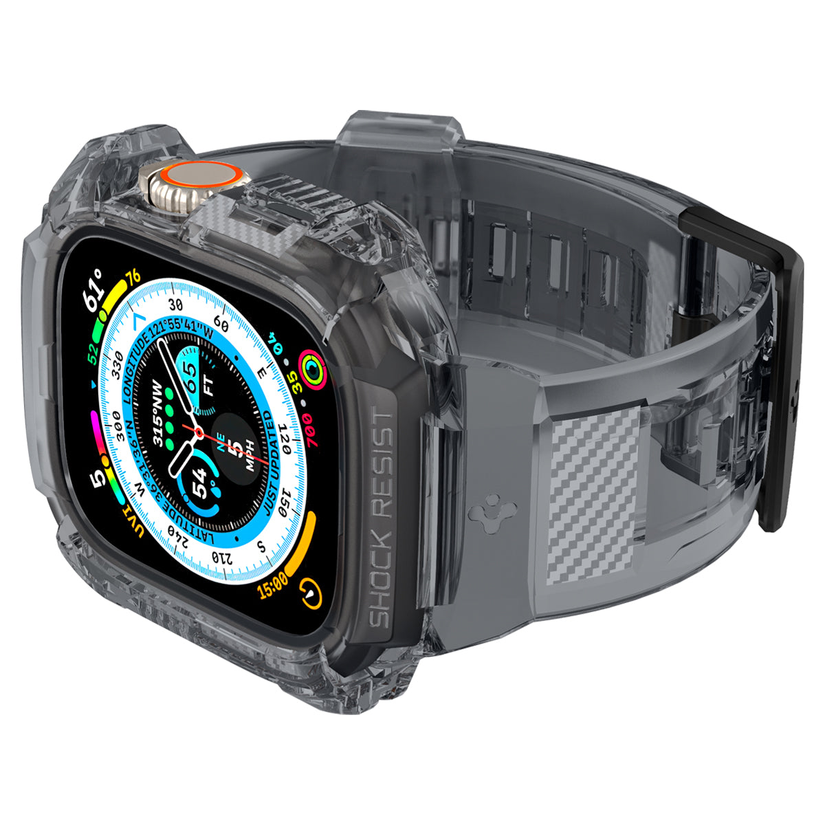 Spigen Rugged Armor Pro, space crystal - Apple Watch Ultra 2/Ultra 49mm