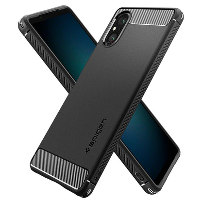 Spigen Rugged Armor, matte black - Sony Xperia 5V