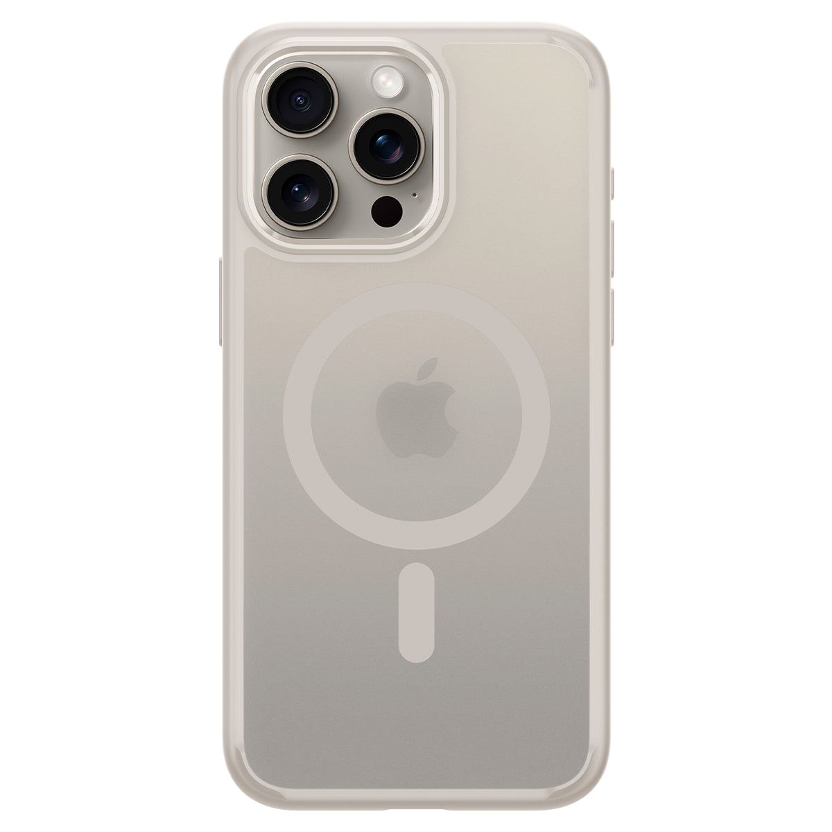 Spigen Ultra Hybrid MagSafe, frost natural titanium - iPhone 15 Pro Max