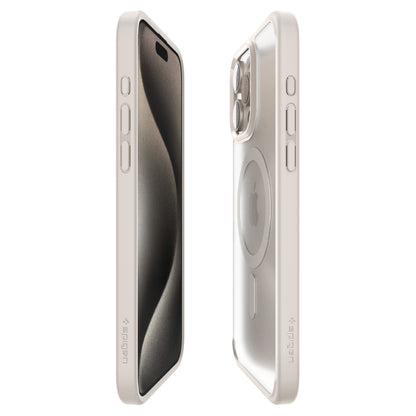 Spigen Ultra Hybrid MagSafe, frost natural titanium - iPhone 15 Pro Max
