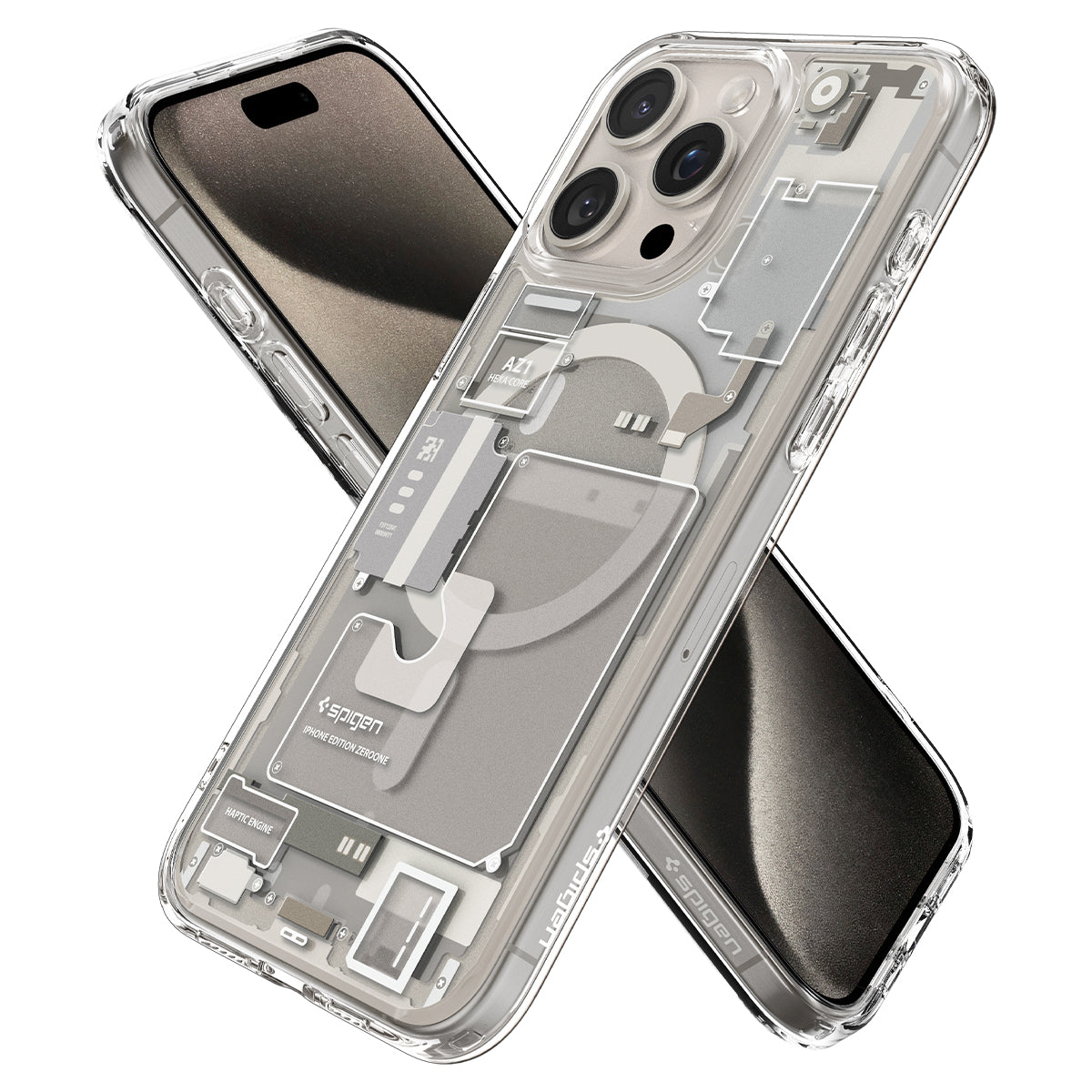 Spigen Ultra Hybrid MagSafe, zero one natural titanium - iPhone 15 Pro Max
