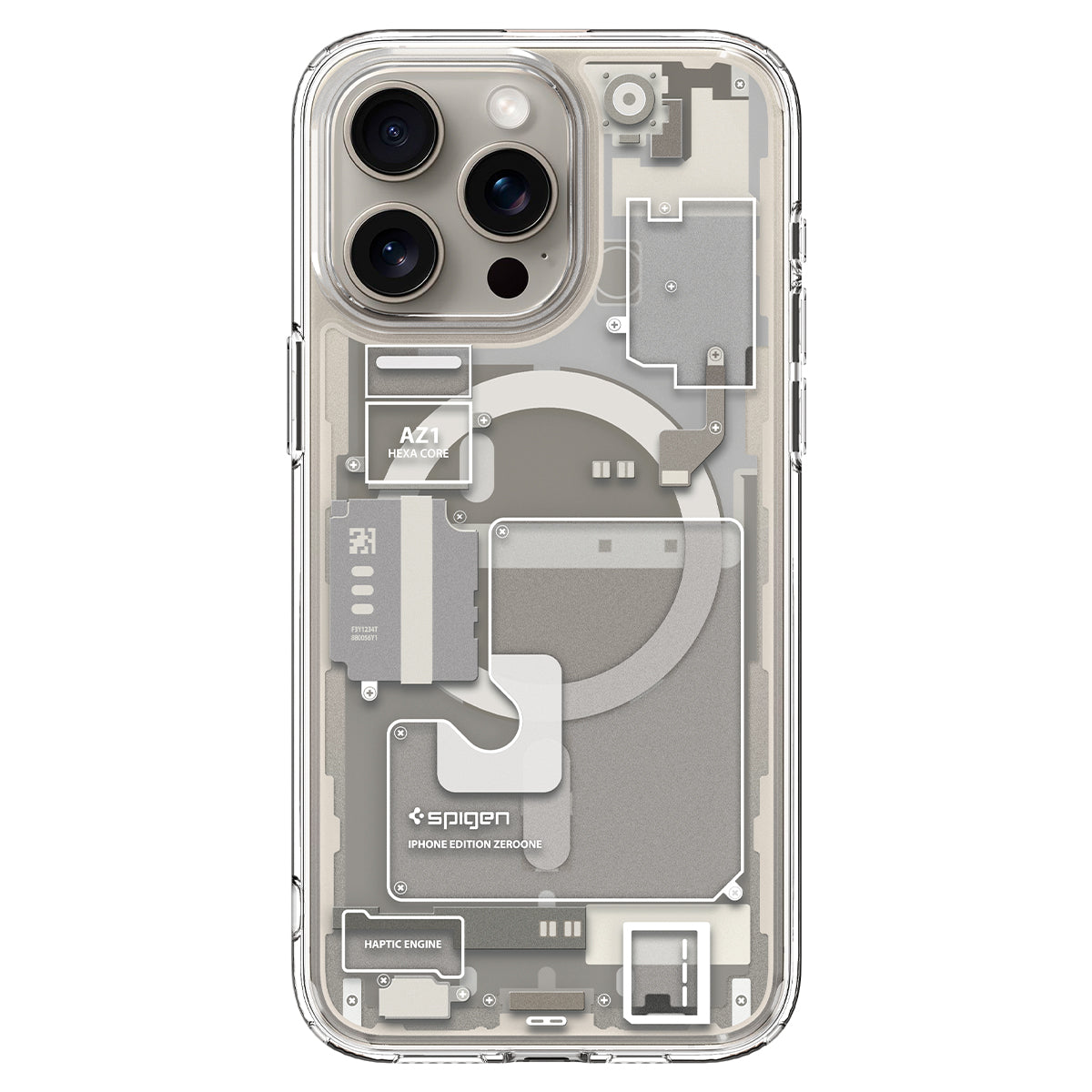 Spigen Ultra Hybrid MagSafe, zero one natural titanium - iPhone 15 Pro Max
