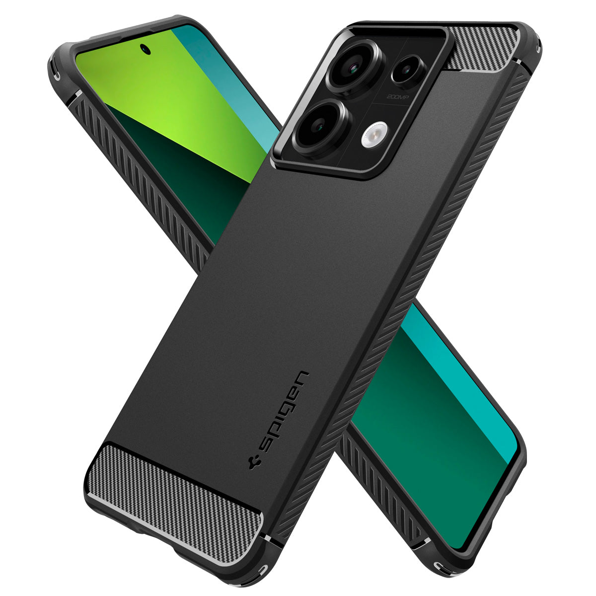 Spigen Rugged Armor, matte black - Xiaomi Redmi Note 13 Pro 5G / POCO X6 5G
