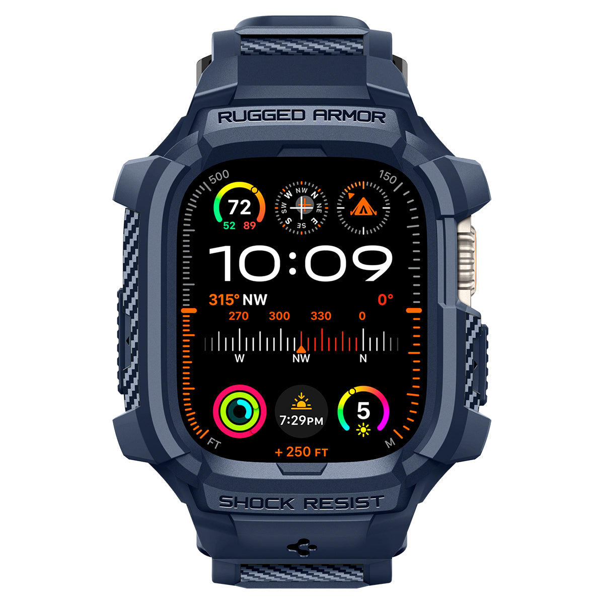 Spigen Rugged Armor Pro, navy blue - Apple Watch Ultra 2/1 49mm
