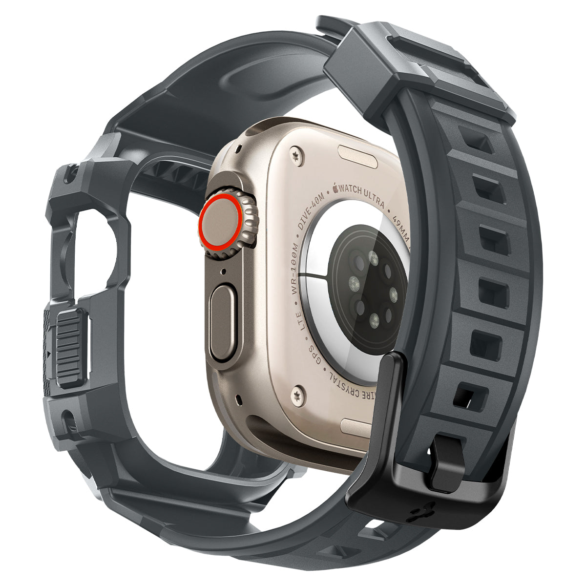 Spigen Rugged Armor Pro, dark gray - Apple Watch Ultra 2/1 49mm