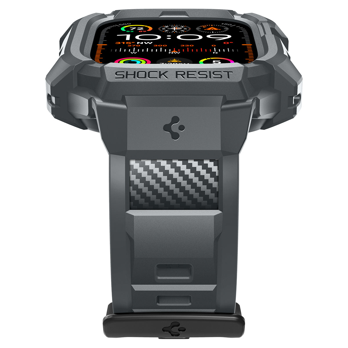 Spigen Rugged Armor Pro, dark gray - Apple Watch Ultra 2/1 49mm