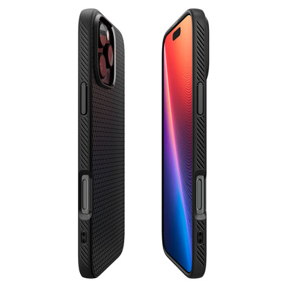Spigen Liquid Air, matte black - iPhone 16 Pro