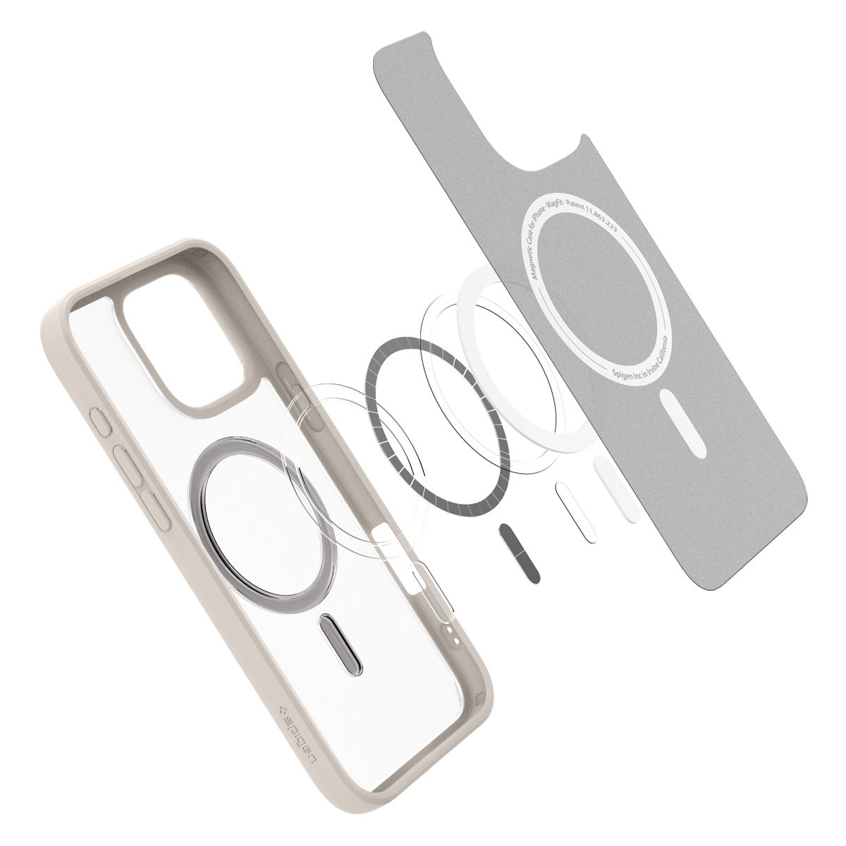 Spigen Ultra Hybrid MagSafe, frost natural titanium - iPhone 16 Pro