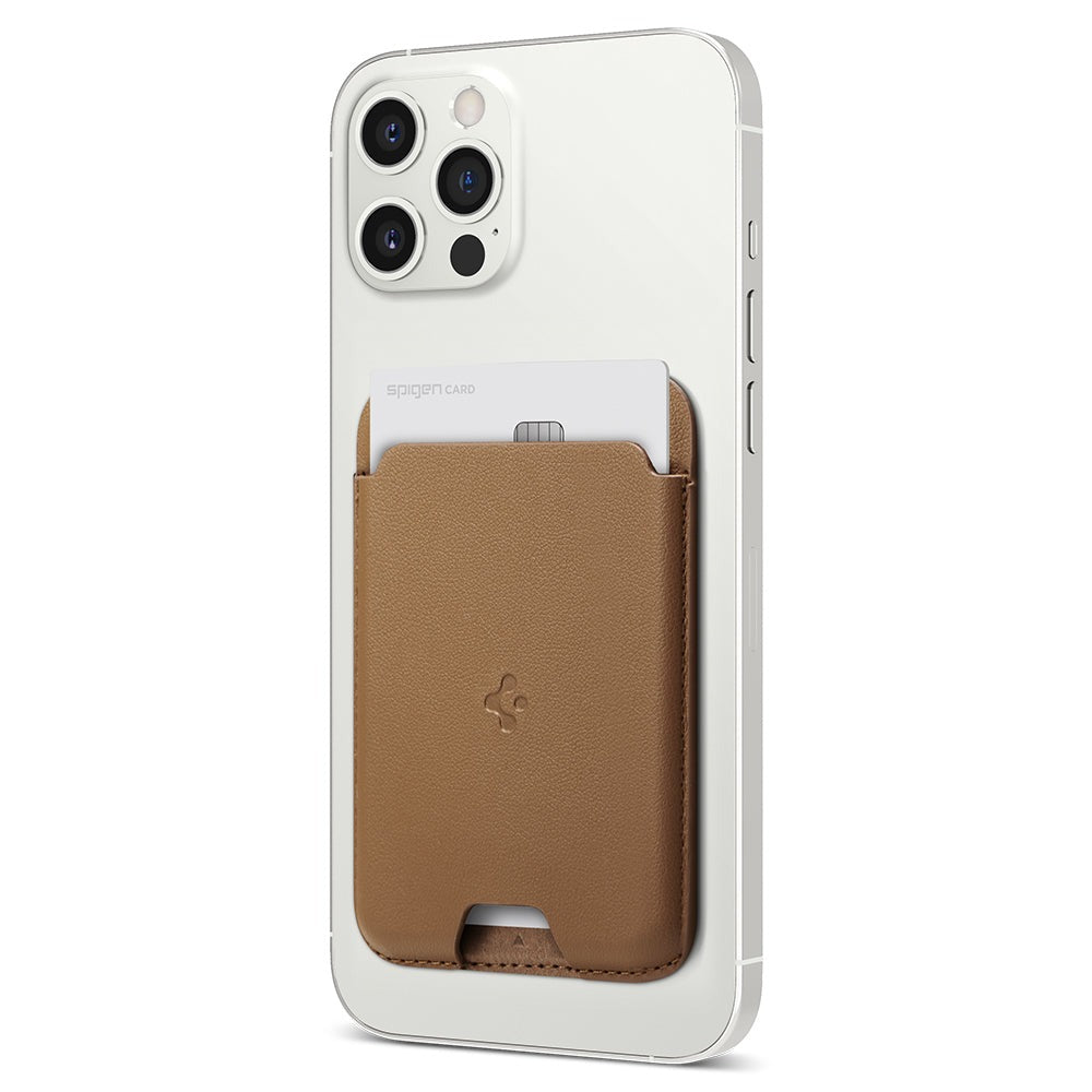 Spigen Wallet Valentinus MagSafe, brown - MagSafe