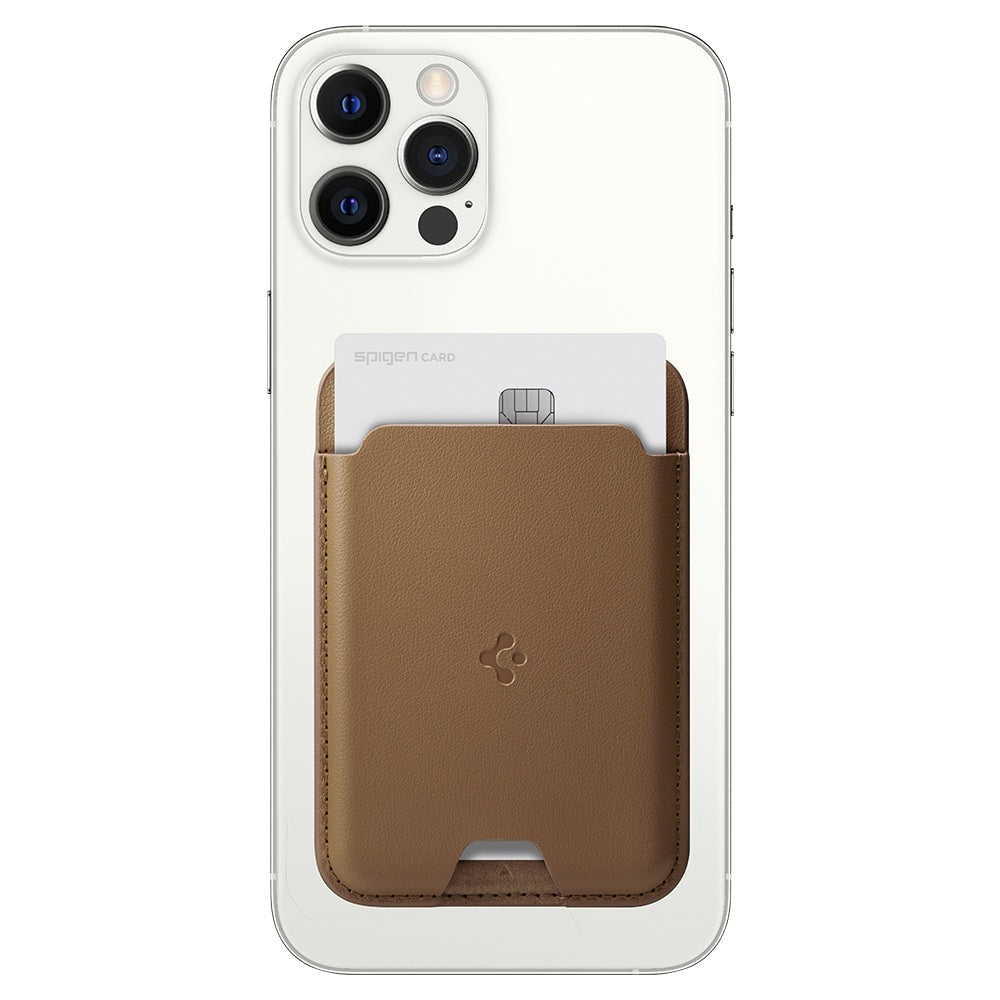 Spigen Wallet Valentinus MagSafe, brown - MagSafe