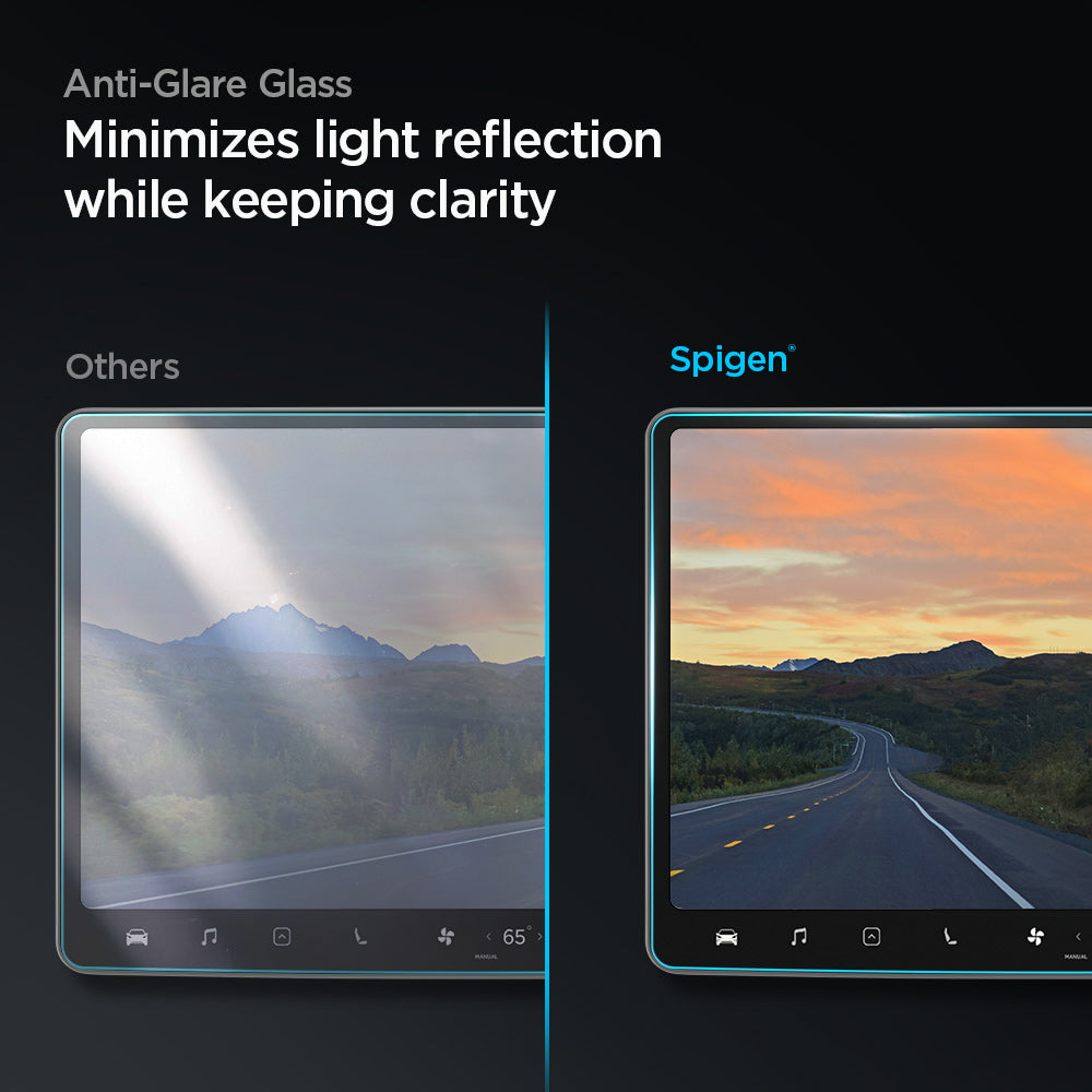 Spigen Tesla EZ Fit Anti Glare Screen Protector - Model Y/3