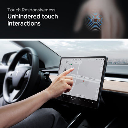Spigen Tesla EZ Fit Anti Glare Screen Protector - Model Y/3