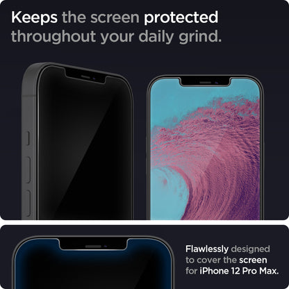 Spigen Glas tR EZ Fit, 2 Pack - iPhone 12 Pro Max