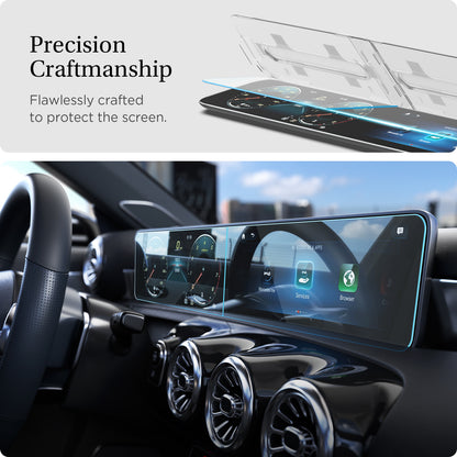 Spigen Mercedes Benz Glass tR EZ Fit Crystal Clear Screen Protector 2 Pack - A-Class 2021/2020