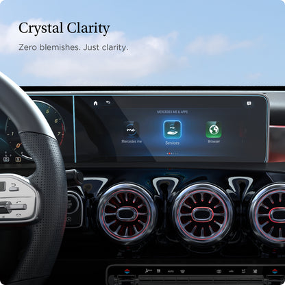 Spigen Mercedes Benz Glass tR EZ Fit Crystal Clear Screen Protector 2 Pack - A-Class 2021/2020
