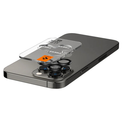 Spigen Glass EZ Fit Optik Pro 2 Pack, black - iPhone 15 Pro/15 Pro Max/14 Pro/14 Pro Max