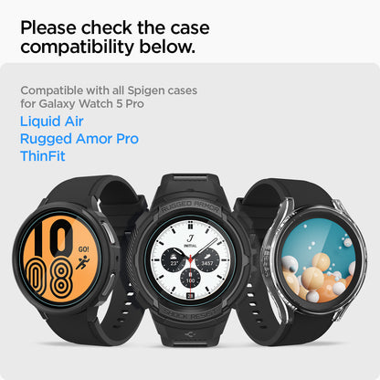 Spigen Glass EZ Fit 2 Pack - Samsung Galaxy Watch5 Pro 45mm