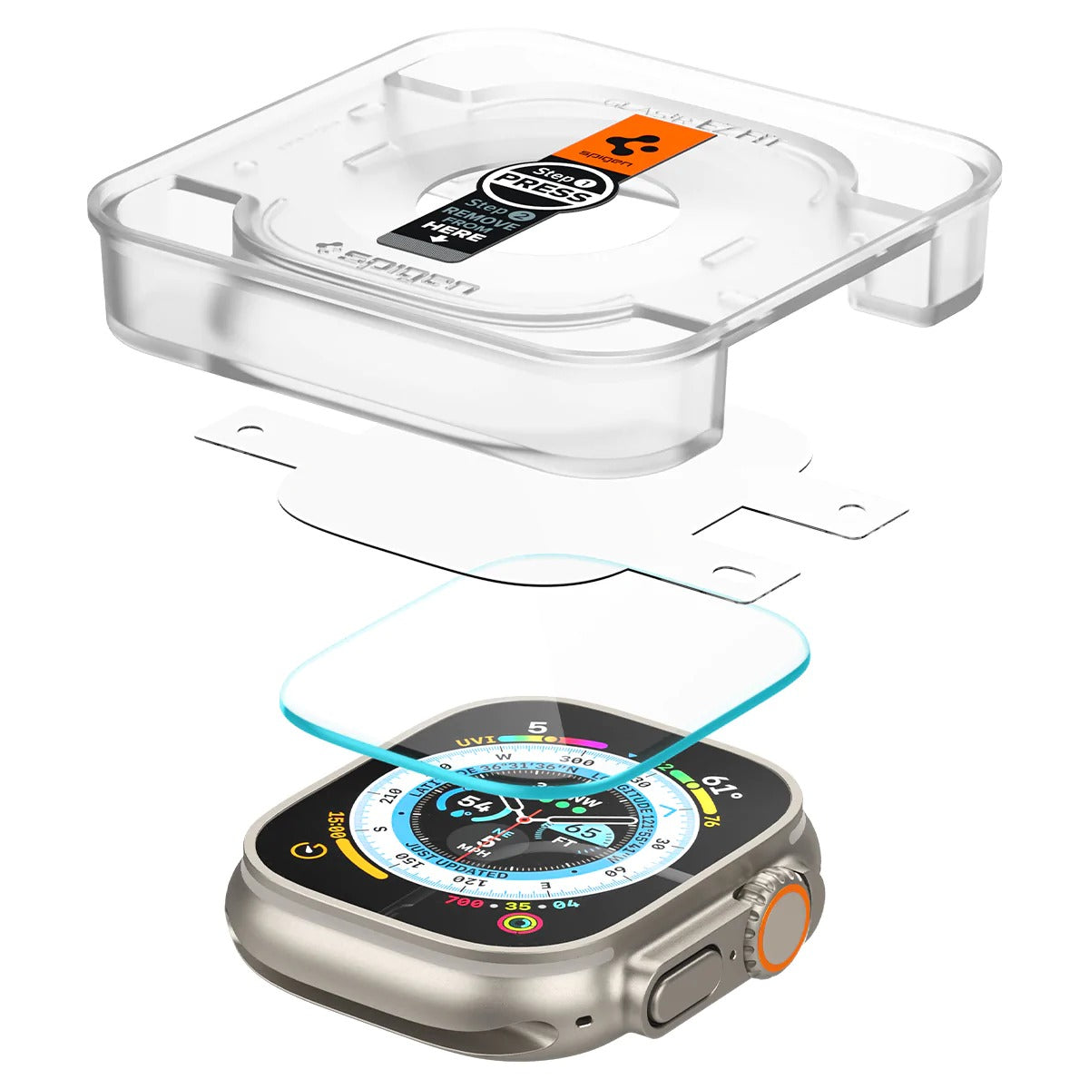 Spigen Glass EZ Fit 2 Pack - Apple Watch Ultra 2/Ultra 49mm
