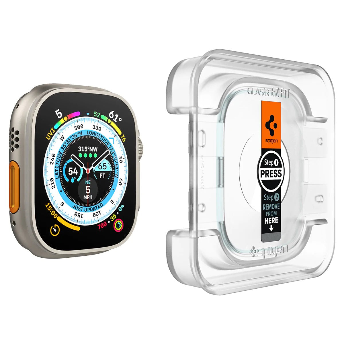 Spigen Glass EZ Fit 2 Pack - Apple Watch Ultra 2/Ultra 49mm