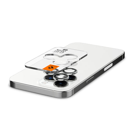 Spigen Glass EZ Fit Optik Pro 2 Pack, silver - iPhone 14 Pro/iPhone 14 Pro Max