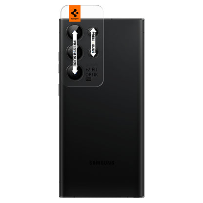 Spigen Glass EZ Fit Optik Pro 2 Pack, black - Samsung Galaxy S23 Ultra