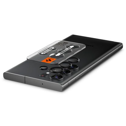 Spigen Glass EZ Fit Optik Pro 2 Pack, black - Samsung Galaxy S23 Ultra