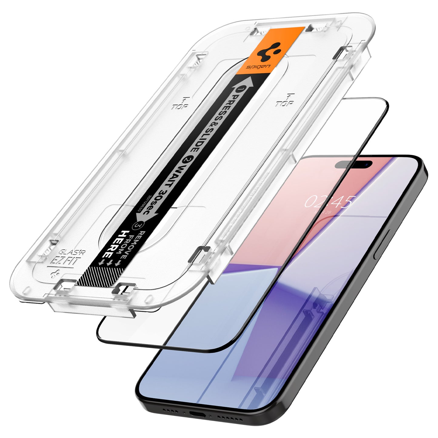 Spigen Glass tR EZ Fit HD 1 Pack, FC Black - iPhone 15 Pro Max
