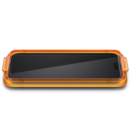 Spigen Glass tR AlignMaster 2 Pack, FC Black - iPhone 15